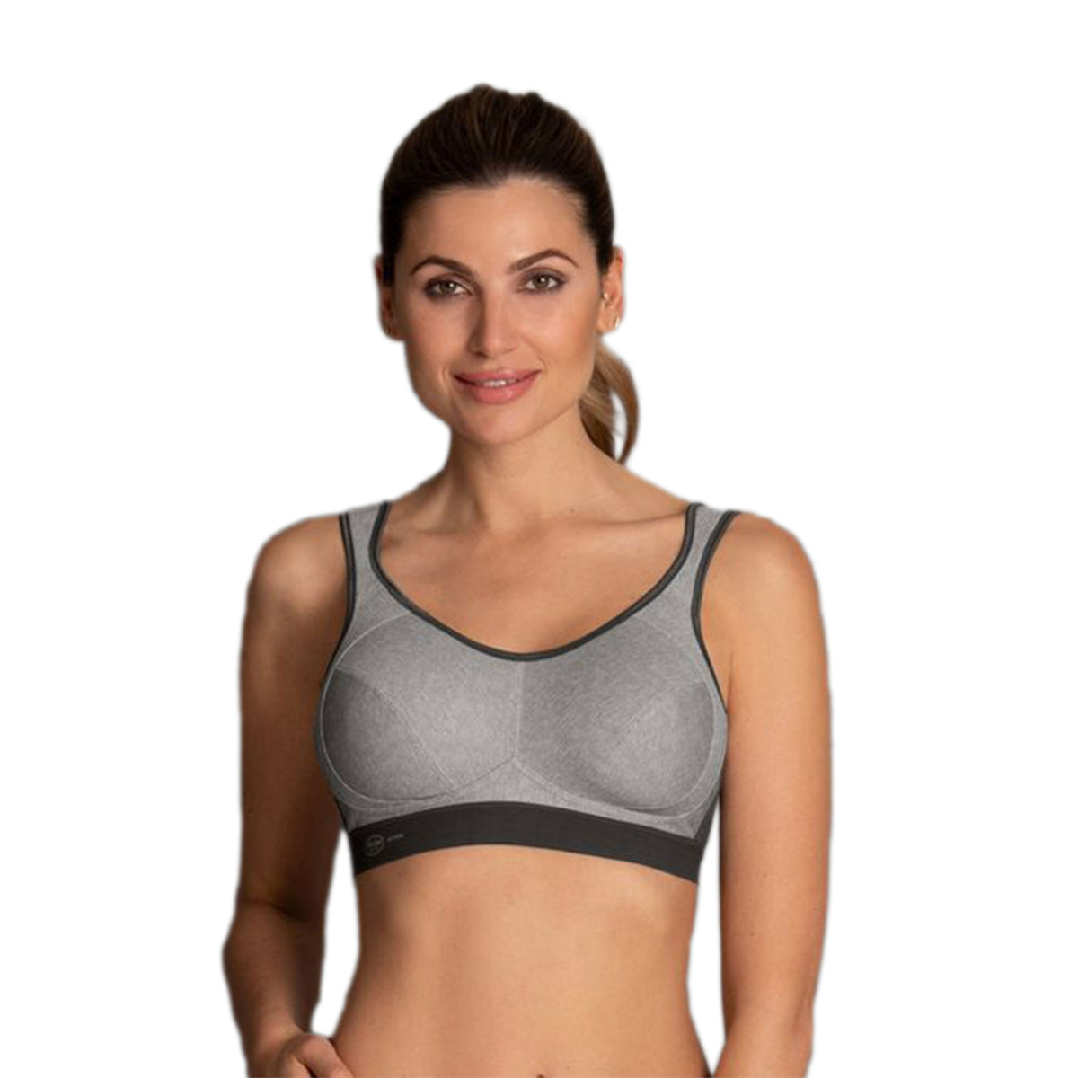 Anita Women's Wire Free Sports Bra 5527 - Pack Of 2, Maximum Support For High Impact, Heather Grey, Size 30C